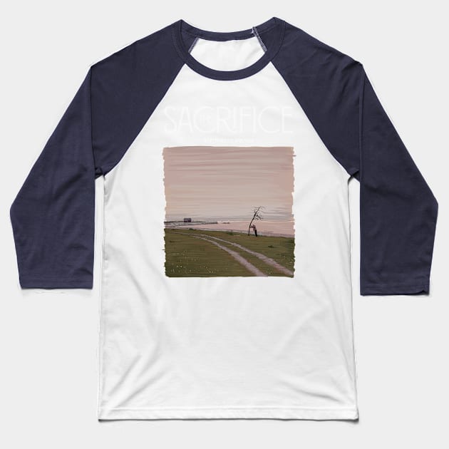 Andrei Tarkovsky's Sacrifice Illustration with Title Baseball T-Shirt by burrotees